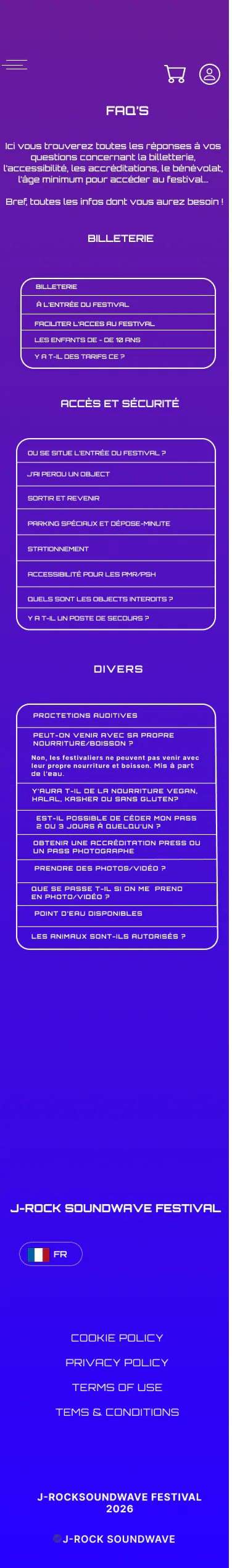 Divers - nourriture et boisson - wireframe J-Rock Soundwave Festival